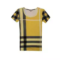 2013 burberry t-shirt mujer populaire coton london brit yellow